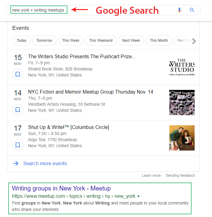 Specific keyword search on Google